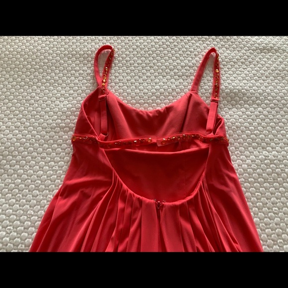 NWOT BCBGMax pink jersey geranium dress with bubble hem - Picture 2 of 6